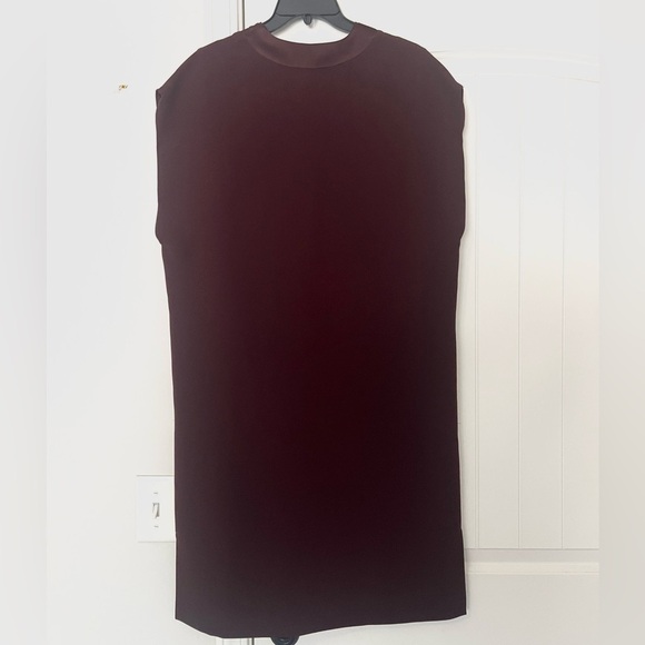 NEW Vince Satin Trim High Low Shift Dress - Picture 6 of 9
